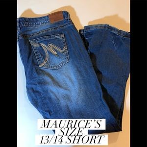 Maurice’s jeans 13/14 short